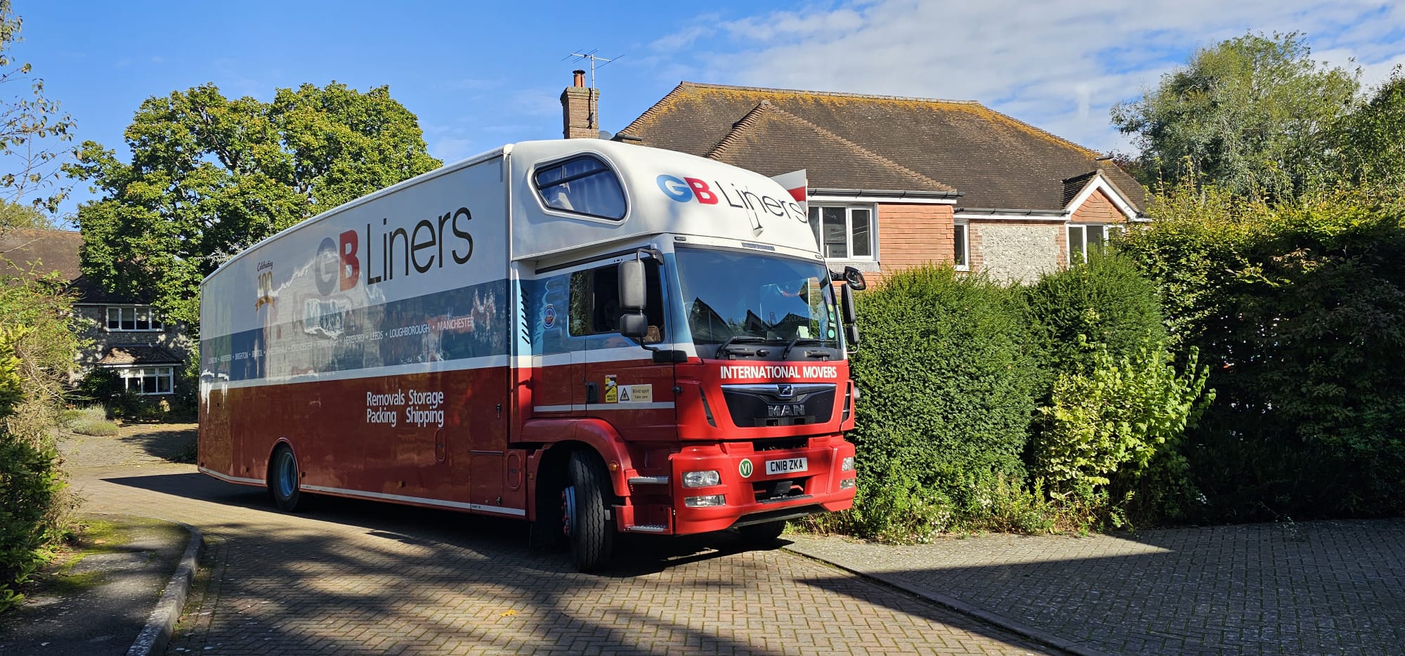 The GB Liners Moving Vehicle used in our move from Wantage to Chichester